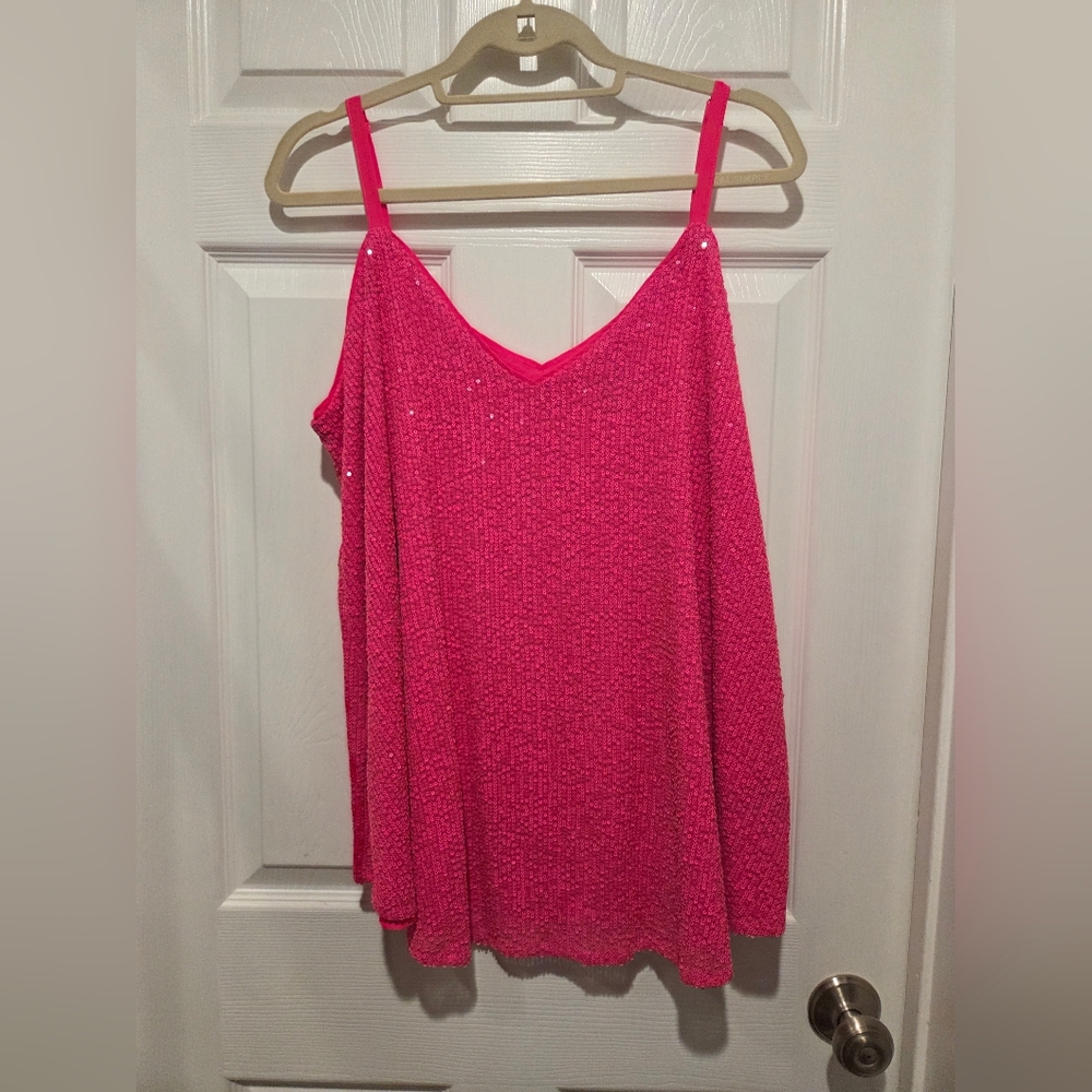 Torrid Pink Sequin Sophie cami size 1